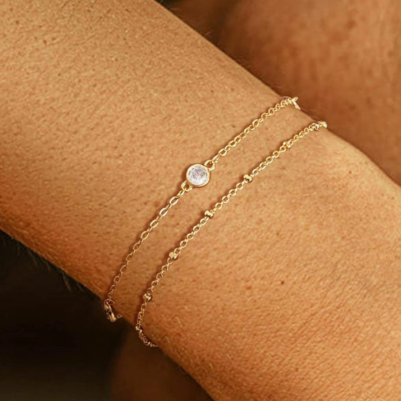 Women's Stackable U Shape Bracelet Adjustable Stainless Steel Gold Tone Geometric Electroplated Fashion Jewelry