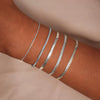 Women's Stackable U Shape Bracelet Adjustable Stainless Steel Gold Tone Geometric Electroplated Fashion Jewelry