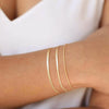 Women's Stackable U Shape Bracelet Adjustable Stainless Steel Gold Tone Geometric Electroplated Fashion Jewelry