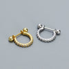 Women's Stacked Ear Bone Nail Ear Jewelry S925 Silver Geometric Electroplated