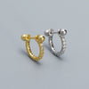 Women's Stacked Ear Bone Nail Ear Jewelry S925 Silver Geometric Electroplated