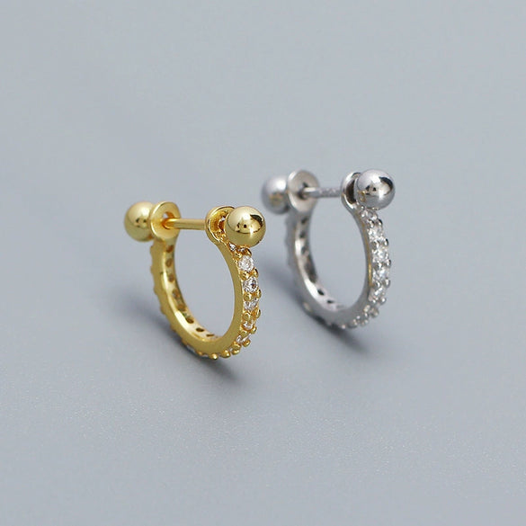 Women's Stacked Ear Bone Nail Ear Jewelry S925 Silver Geometric Electroplated
