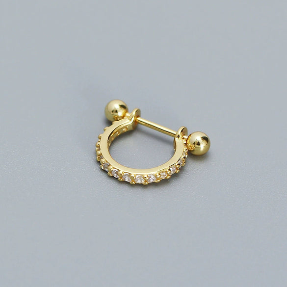 Women's Stacked Ear Bone Nail Ear Jewelry S925 Silver Geometric Electroplated
