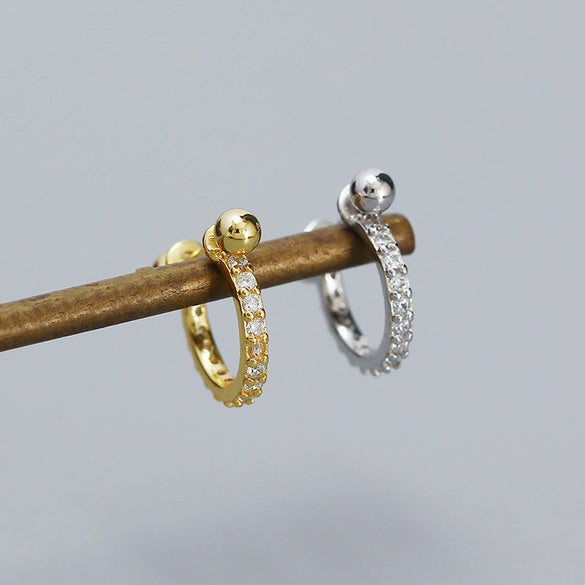 Women's Stacked Ear Bone Nail Ear Jewelry S925 Silver Geometric Electroplated