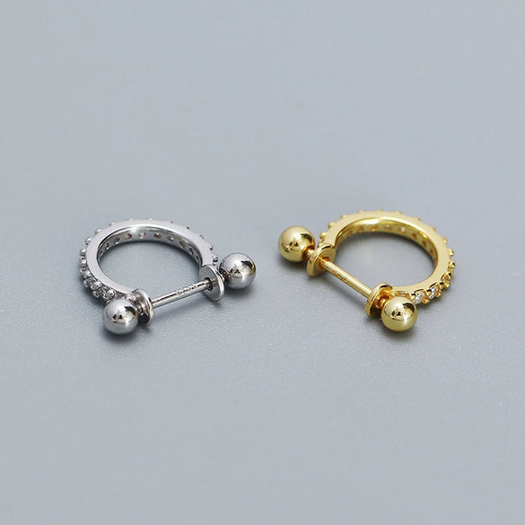 Women's Stacked Ear Bone Nail Ear Jewelry S925 Silver Geometric Electroplated