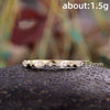 Women's Stacked Ring Copper Zircon Geometric Design