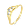 Women's Stacked Row Lace Ring 925 Silver Simple Geometric Electroplated