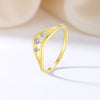 Women's Stacked Row Lace Ring 925 Silver Simple Geometric Electroplated