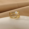 Women's Stacking Ring With Imitation Pearl Copper Animal Zodiac Diamond Studded