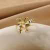 Women's Stacking Ring With Imitation Pearl Copper Animal Zodiac Diamond Studded