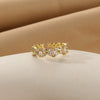 Women's Stacking Ring With Imitation Pearl Copper Animal Zodiac Diamond Studded
