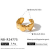 Women's Stainless Steel Adjustable Open Ring With Geometric Shell And Starfish Pattern Vacuum Plated Non Fading Jewelry