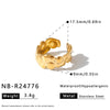 Women's Stainless Steel Adjustable Open Ring With Geometric Shell And Starfish Pattern Vacuum Plated Non Fading Jewelry