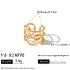 Women's Stainless Steel Adjustable Open Ring With Geometric Shell And Starfish Pattern Vacuum Plated Non Fading Jewelry
