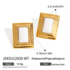 Women's Stainless Steel Agate Geometric Earrings With Electroplating