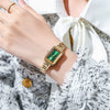 Women's Stainless Steel Alloy Quartz Square Waterproof Wristwatch For Students Leisure Style