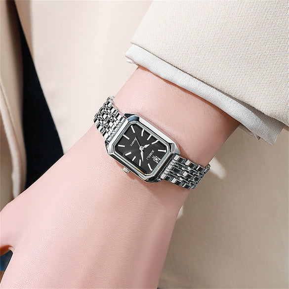 Women's Stainless Steel And Alloy Quartz Casual Watch With Round Dial