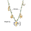 Women's Stainless Steel And Ceramic Tropical Fish Animal Zodiac Electroplated Necklace