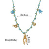 Women's Stainless Steel And Ceramic Tropical Fish Animal Zodiac Electroplated Necklace