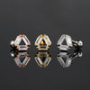 Women's Stainless Steel And Copper Geometric Flower Star Moon Twist Ball Piercing Earrings With Electroplating Treatment