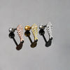 Women's Stainless Steel And Copper Geometric Flower Star Moon Twist Ball Piercing Earrings With Electroplating Treatment