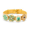 Women's Stainless Steel And Copper Inlaid With Zircon Geometric Letters Numbers Text Electroplating Personality Bracelet