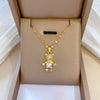 Women's Stainless Steel And Copper Necklace With Geometric Pattern And Electroplating Treatment