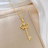 Women's Stainless Steel And Copper Necklace With Geometric Pattern And Electroplating Treatment