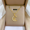 Women's Stainless Steel And Copper Necklace With Geometric Pattern And Electroplating Treatment