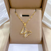 Women's Stainless Steel And Copper Necklace With Geometric Pattern And Electroplating Treatment