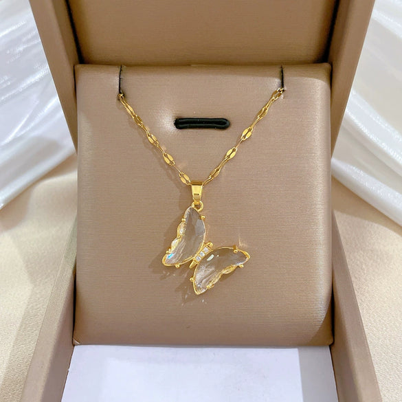 Women's Stainless Steel And Copper Necklace With Geometric Pattern And Electroplating Treatment