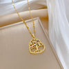 Women's Stainless Steel And Copper Necklace With Geometric Pattern And Electroplating Treatment