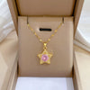 Women's Stainless Steel And Copper Necklace With Geometric Pattern And Electroplating Treatment