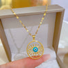 Women's Stainless Steel And Copper Necklace With Geometric Pattern And Electroplating Treatment