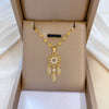 Women's Stainless Steel And Copper Necklace With Geometric Pattern And Electroplating Treatment