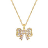 Women's Stainless Steel And Copper Necklace With Geometric Pattern And Electroplating Treatment