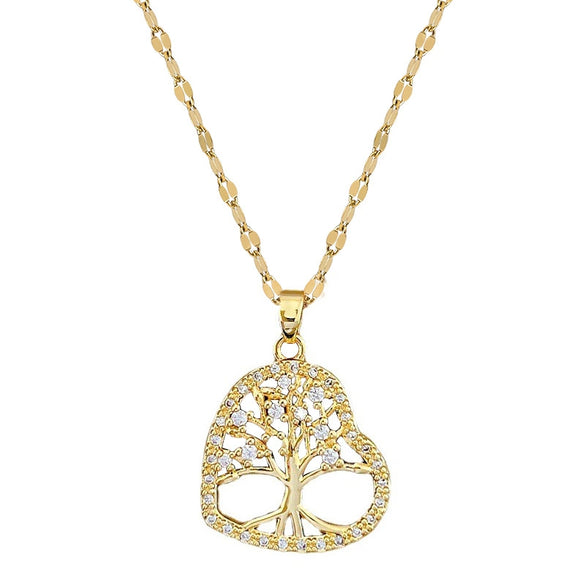 Women's Stainless Steel And Copper Necklace With Geometric Pattern And Electroplating Treatment