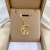 Women's Stainless Steel And Copper Necklace With Geometric Pattern And Electroplating Treatment