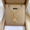 Women's Stainless Steel And Copper Necklace With Geometric Pattern And Electroplating Treatment