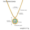 Women's Stainless Steel And Freshwater Pearl Clavicle Necklace And Open Ring Set With Enamel Glaze Rose Electroplated Snake Bone Chain
