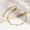 Women's Stainless Steel And 18K Electroplated Wave Pattern Jewelry Bracelet