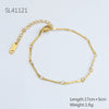 Women's Stainless Steel And 18K Electroplated Wave Pattern Jewelry Bracelet