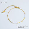 Women's Stainless Steel And 18K Electroplated Wave Pattern Jewelry Bracelet