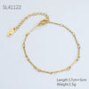 Women's Stainless Steel And 18K Electroplated Wave Pattern Jewelry Bracelet