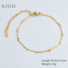 Women's Stainless Steel And 18K Electroplated Wave Pattern Jewelry Bracelet