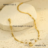 Women's Stainless Steel And Lapis Lazuli Fourleaf Clover Pendant Bracelet Jewelry With Electroplating Light Luxury Highend Style