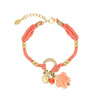 Women's Stainless Steel And Liuli Jewelry With Flower And Geometric Pattern Electroplated Woven Rope Gradient Star Bracelet And Necklace