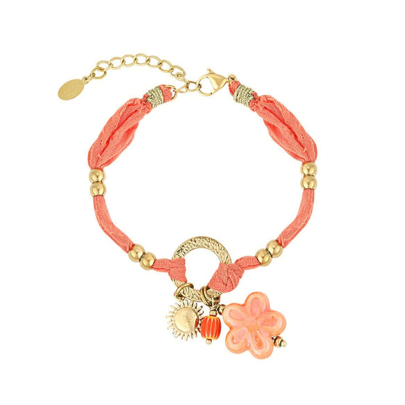 Women's Stainless Steel And Liuli Jewelry With Flower And Geometric Pattern Electroplated Woven Rope Gradient Star Bracelet And Necklace