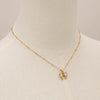 Women's Stainless Steel And Titanium Steel Bow Inlaid Zircon Pendant Necklace With Electroplating