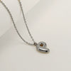 Women's 316L Stainless Steel And 316L Stainless Steel Chubby Bubble Letter Pendant Necklace With Electroplating